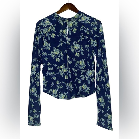 Free People Tops - NEW Free People Dinner‎ Party Printed Top / Indigo Combo Women L Boho Hippie